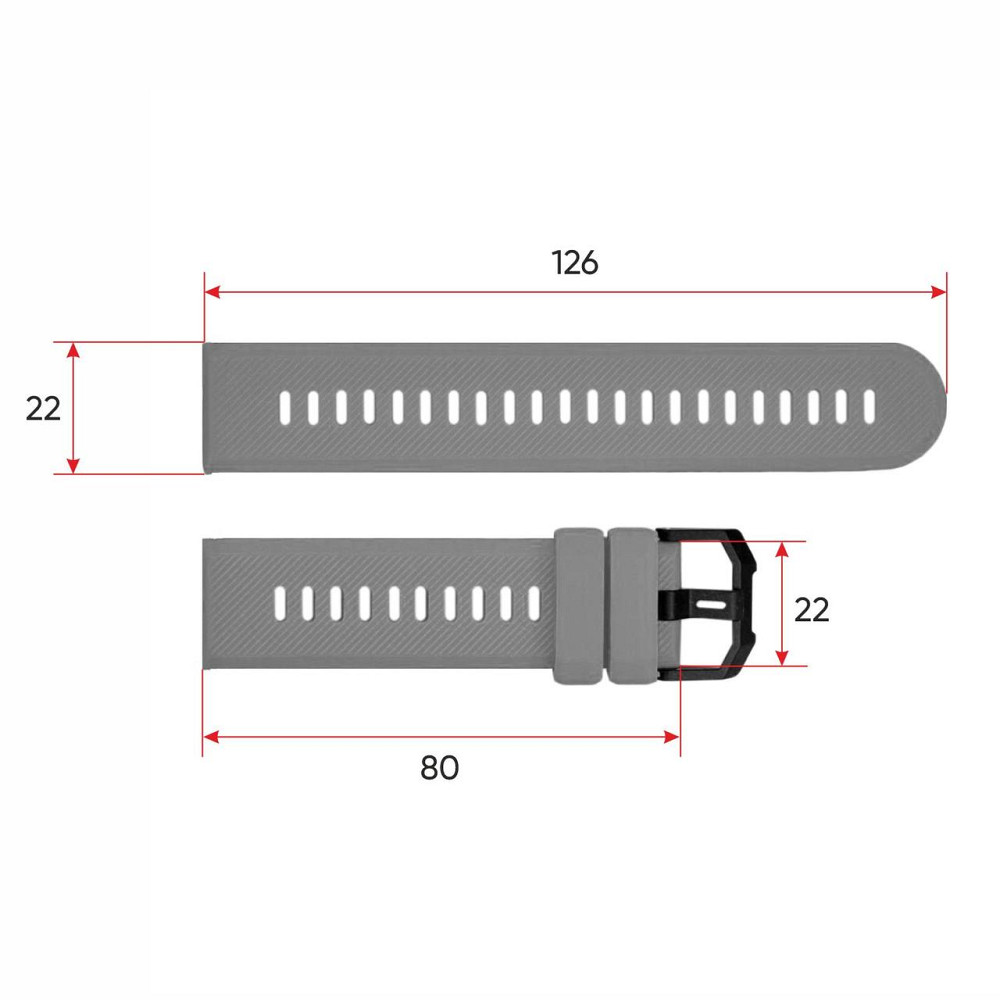 Ремінець для смарт-годинника AK59 Grey SBR Київ - фото 3