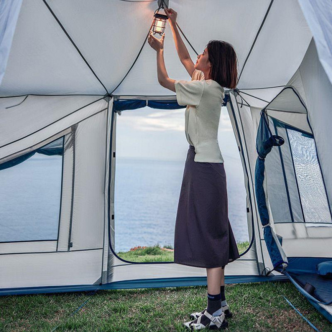Намет надувний Naturehike CNK2300ZP012, блакитний великий Київ - фото 5