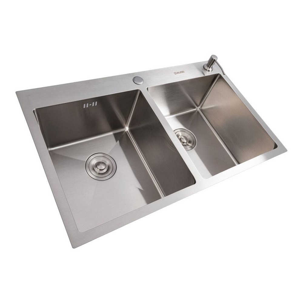 VALESO Кухонна мийка нержавійка 78*48 VALESO Handmade на дві чаші (3.0/0.8) Коломия - фото 2