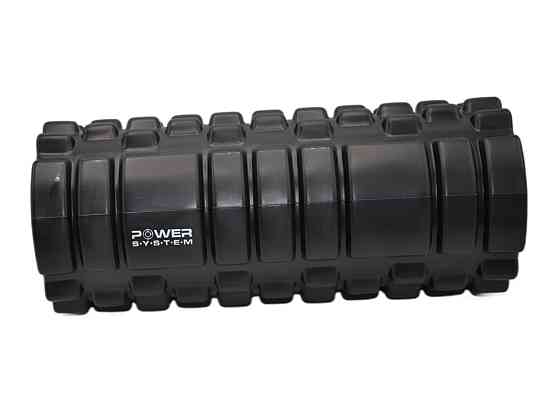 Масажний ролик, валик для масажу спини (масажер для спини, шиї, ніг) PowerSystem Fitness Foam Roll 33x15см Київ