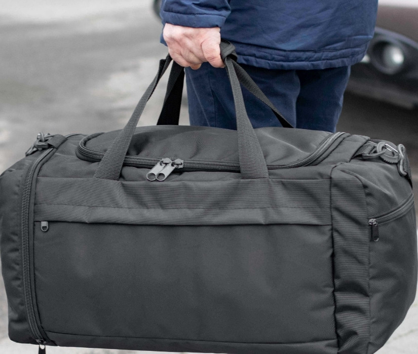 Дорожня спортивна сумка з відділом взуття на 53л TRIUMF Black. Киев - изображение 4