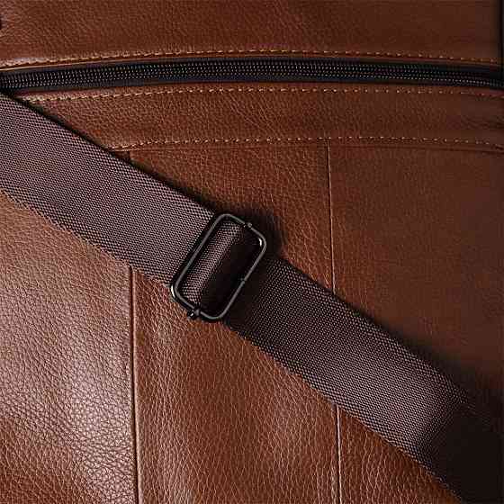 Сумка чоловіча з ручкою для перенесення в руці з натуральної шкіри Світло-коричневий (Vintage) Київ