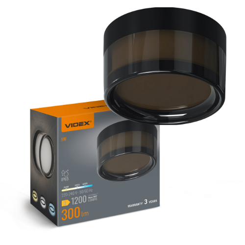 LED Світильник круглий 9W чорний VL-BHD01-09CBB Videx Житомир