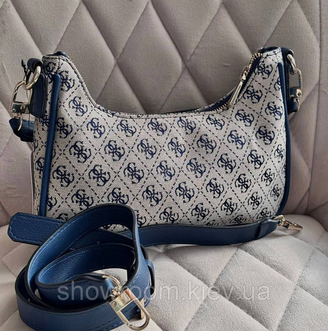 Комплектна жіноча сумка на плече Guess (812820) синя Київ - фото 10