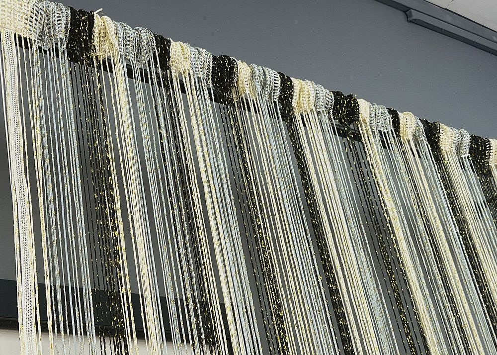 Штори-нитки з люрексом Молочний з сірим і чорним 300х300см 1 шт (61-120) Київ - фото 7