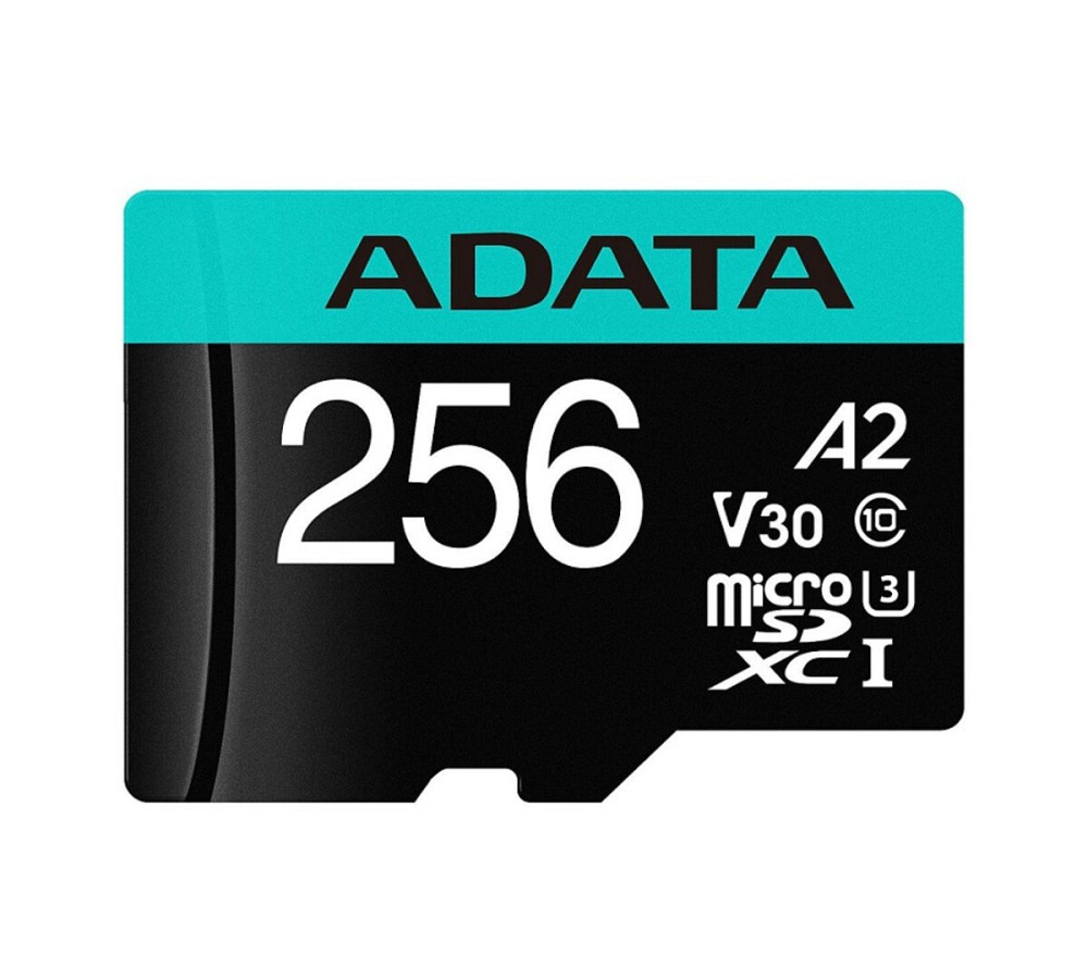 microSDXC (UHS-1 U3) A-DATA Premier Pro 256Gb Class 10 V30S A2 (R-100Mb/s W85Mb/s) (adapter SD) Київ - фото 3