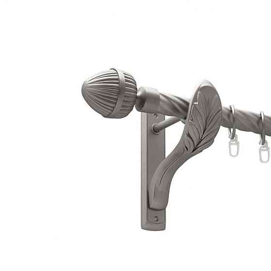 Карниз Orvit Одеон металевий однорядний ретро скручена труба кільце металеве Сатин 25 мм 240 см (00-00011417) Львів