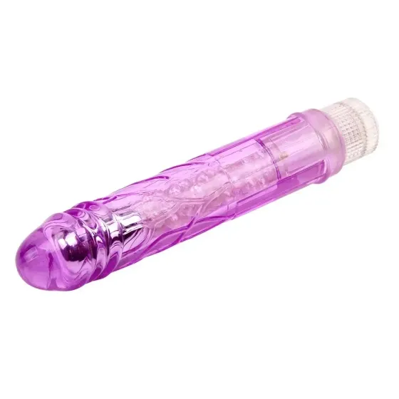Прозрачный реалистичный вибратор Chisa Crystal Jellie на батарейках, фиолетовый Sex Aura Киев