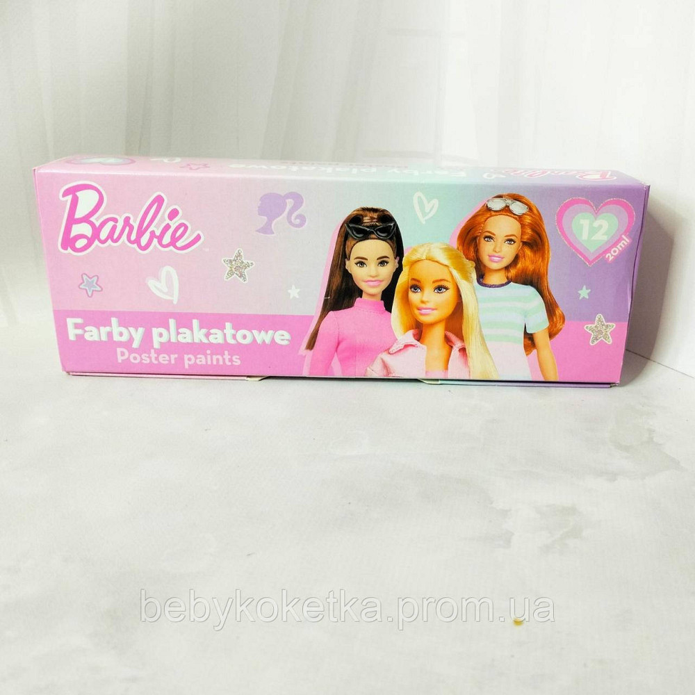 Набір гуашових фарб Barbie 12 кольорів по 20мол. (240мл.) Львів - фото 1