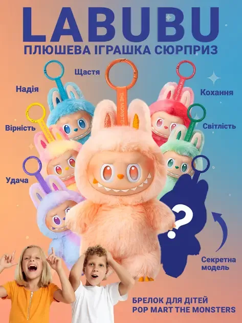 Игрушка-сюрприз Big into Energy Плюшевый брелок 2025 The Monsters 3 Коломыя - изображение 3