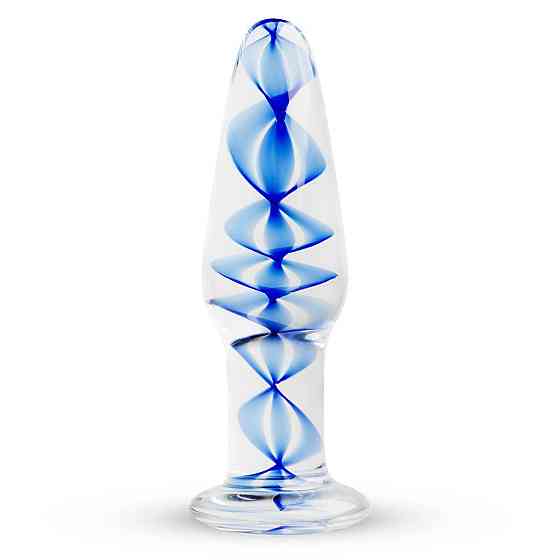 Стеклянная анальная пробка с внутренней спиралью Gildo Glass Buttplug No. 23 Sex Aura Киев