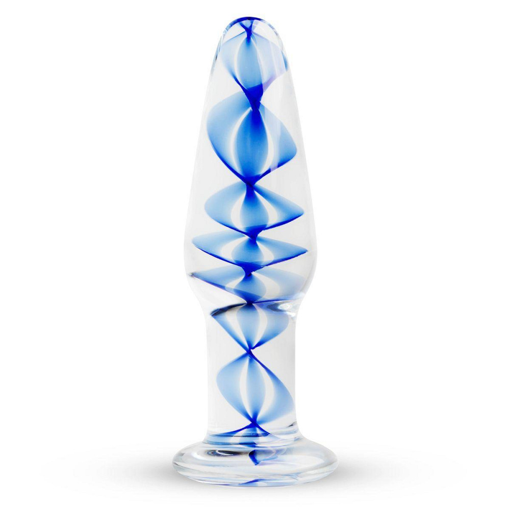 Стеклянная анальная пробка с внутренней спиралью Gildo Glass Buttplug No. 23 Sex Aura Киев - изображение 1