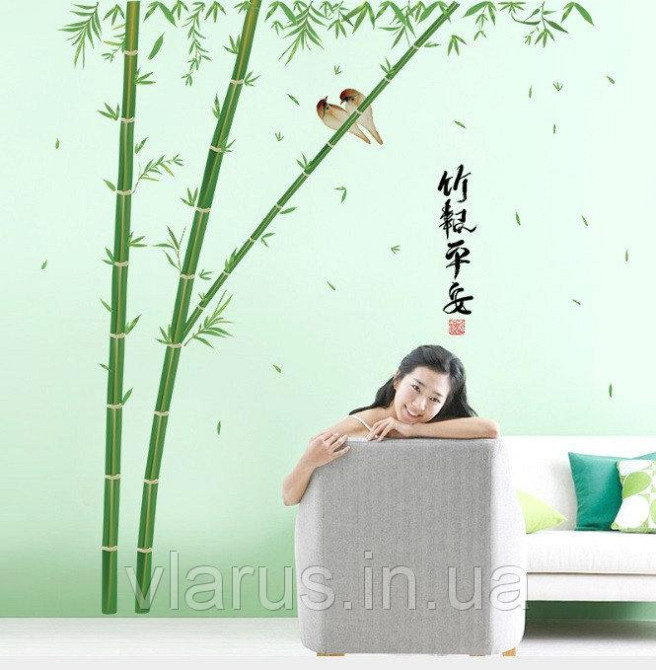 Вінілова наклейка на стіну Бамбук Київ - фото 2