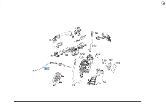Mercedes-Benz  A1177600204 Трос від внутрішньої ручки відкриття на замок задніх дверей CLA Shooting Brake X117 CLA C117 GLA X156 A-class W176 Одесса