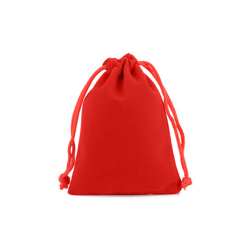 Мішечок подарунковий з оксамиту 5x7см 50шт на затяжках, червоний Київ - фото 1