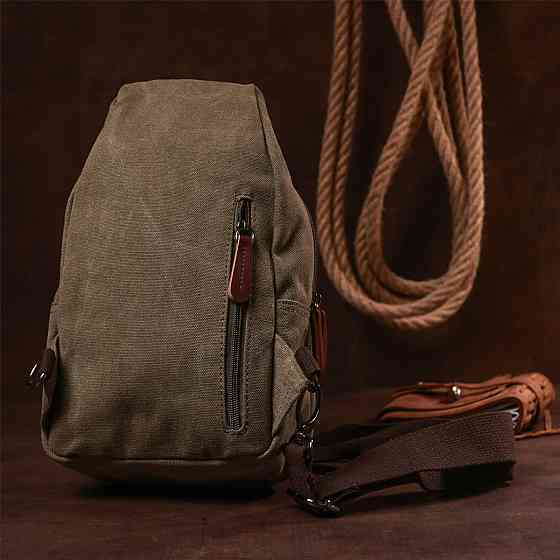 Функціональна чоловіча сумка через плече Зелений (Vintage) Київ