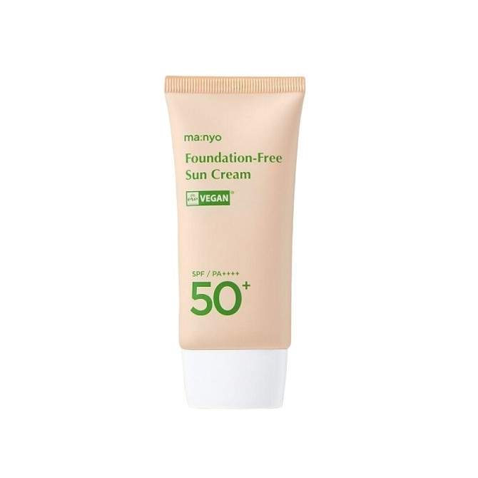 Сонцезахисний крем з тонувальним ефектом обличчя Foundation Free Sun Cream SPF/PA++++ 50+ Manyo 50 мл Вінниця - фото 1