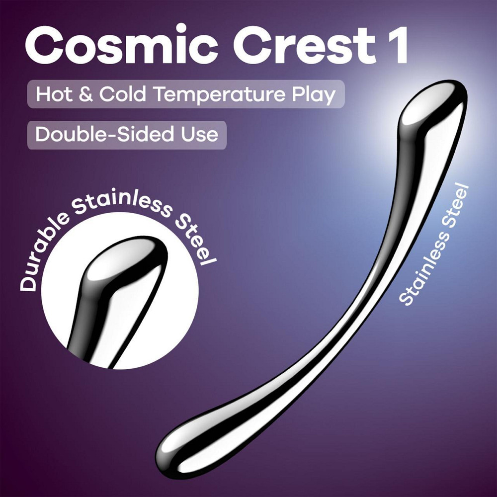 Металевий дилдо Satisfyer Cosmic Crest 1 Sex Aura Київ - фото 6