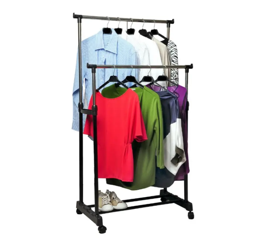 Напольная телескопическая двойная вешалка для одежды Double-Pole BIG, регулировка 720-1300х450х1600 мм Одесса - изображение 9