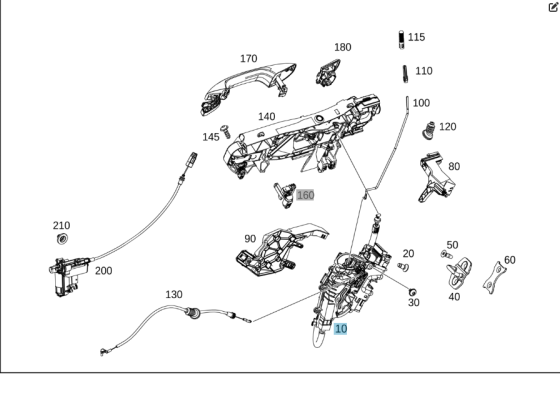 Mercedes-Benz  A0997308000 Замок задніх правих дверей E-class W213 GLE Coupe C292 GLE W167 S-class short W222 E-class S213 GLE Coupe C167 GLS X167 S-c Одеса