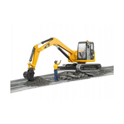 Спецтехника Bruder Мини-экскаватор Cat со строителем 1:16 (02466) Винница - изображение 3