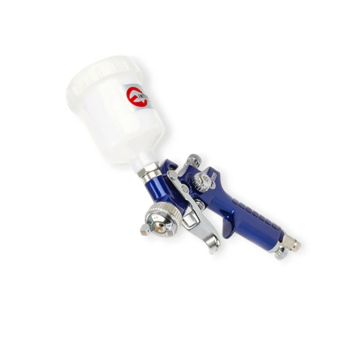 Пістолет фарбувальний HVLP MINI d-0.8 з верх. пласт. бачком 125мл. синій Мукачево - фото 3