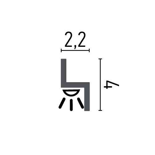 Молдинг полімерний для LED освітлення Grand Decor KH 902 Дніпро