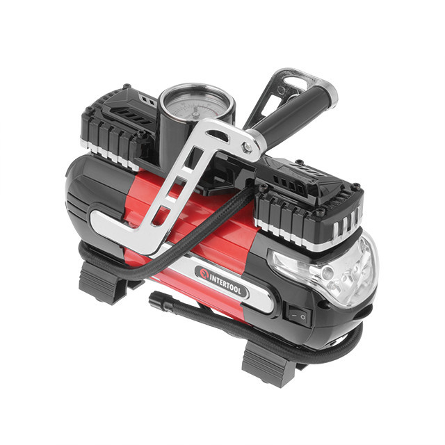 Компресор автомобільний 12 В, два циліндра 30 мм INTERTOOL AC-0003 Киев - изображение 2