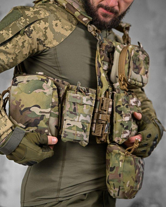 Плитоноска Artex з напашником системою швидкого скидання і 7 підсумками НП4876 Одеса - фото 9