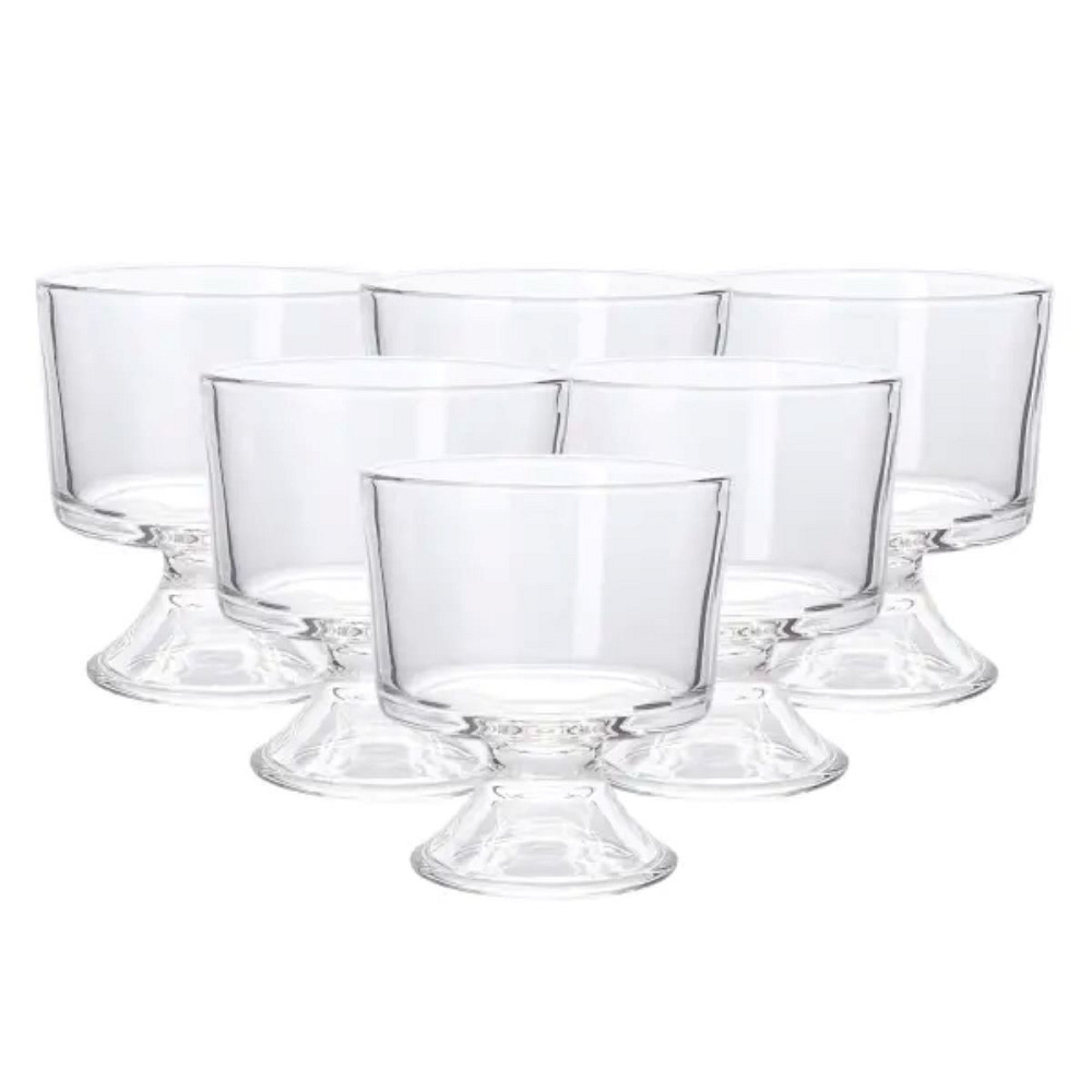 TS Kitchen Набір креманок із товстого скла 6 штук по 310 мл прозорий Київ - фото 1