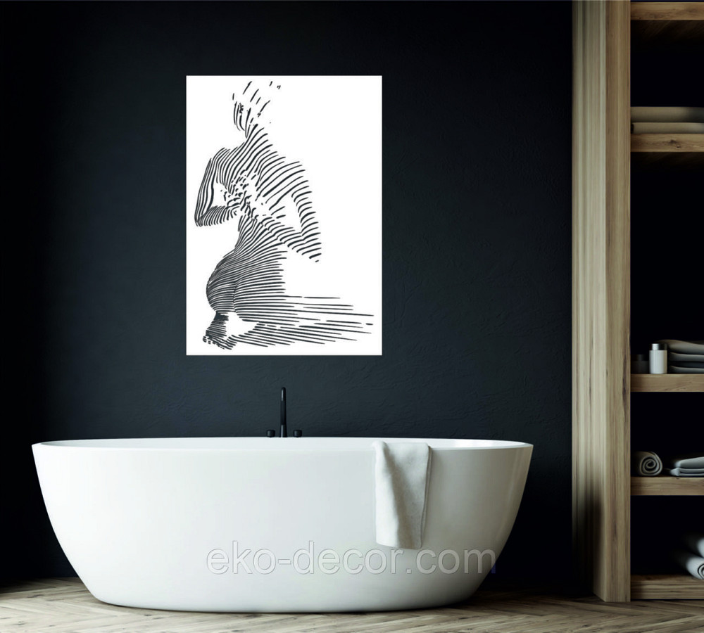 Декоративне настінне Панно «Жіноче тіло», Декор на стіну 90*62 см, Білий Київ - фото 9