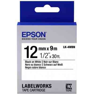 Стрічка для принтера етикеток Epson LK4WBN (C53S654021) Вінниця