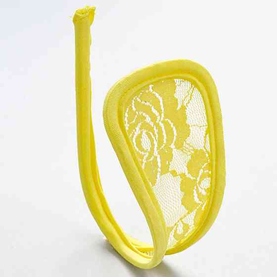 Труси без лямок мереживні універсальний жовтий Київ