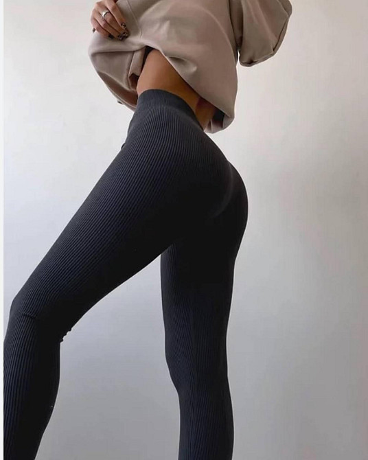 Жіночі безшовні легінси рубчик Одеса - фото 5