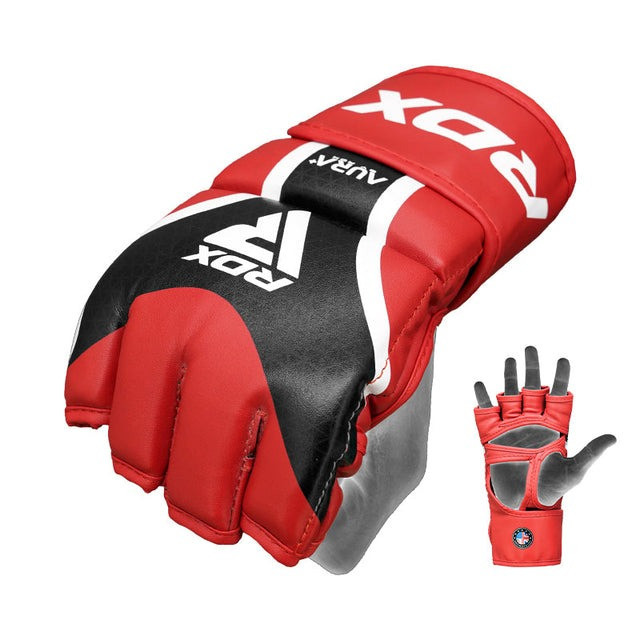 Рукавиці для ММА RDX AURA PLUS T-17 Red/Black M (капа у комплекті) Каменское - изображение 7