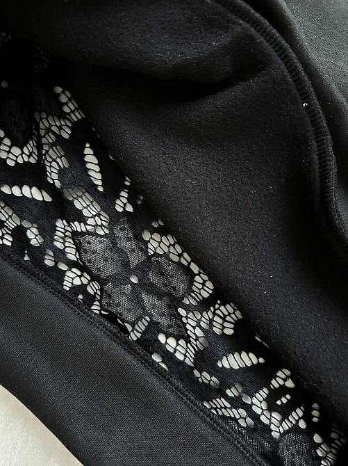 Женское стильное худи с прозрачной спинкой из кружева трехнитка на флисе + гипюр Одесса - изображение 7
