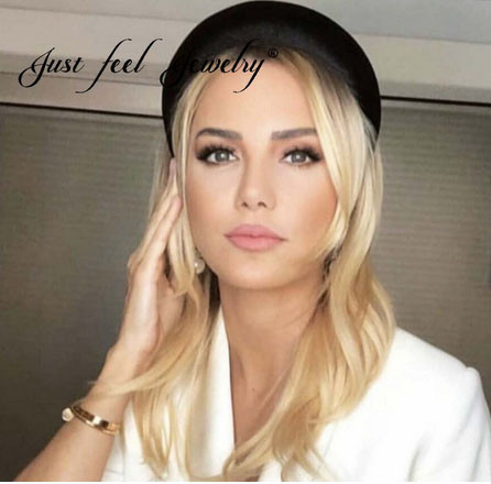 Обруч для волос широкий черный Киев - изображение 1