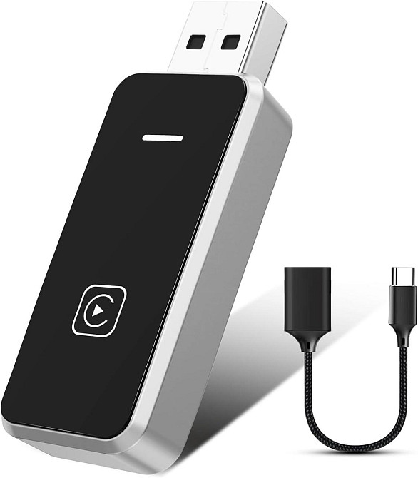 CarPlay Android Auto адаптер для перетворення дротового у бездротовий для iOS 10+ Android 11+, USB Type-C Карплей для авто Київ - фото 1