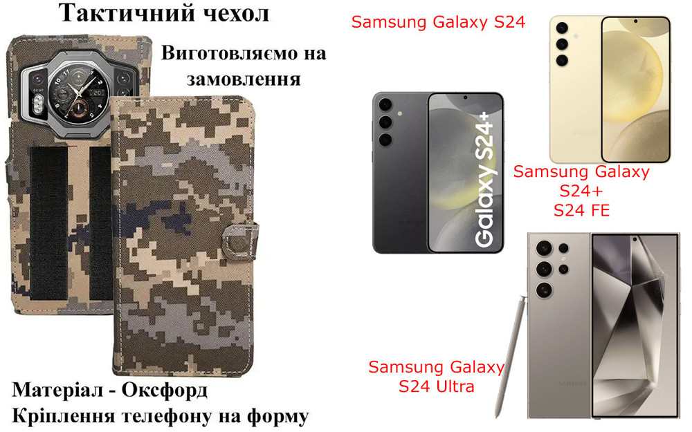 Тактический чехол для Oukitel WP16, OUKITEL WP17, крепится к снаряжению на липучке Киев - изображение 1