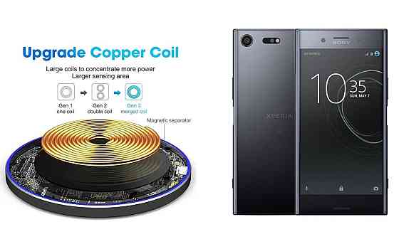Бездротовий зарядний пристрій Copper до 30W для Oppo Find X3 Pro, USB-C, LED Київ
