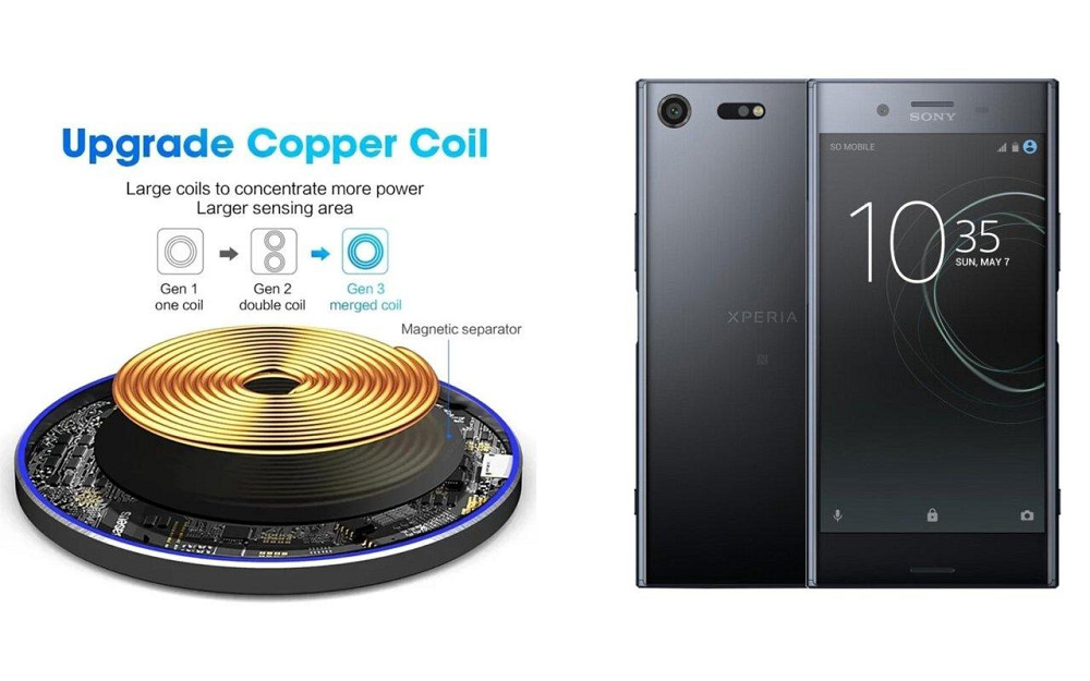 Бездротовий зарядний пристрій Copper до 30W для Oppo Find X3 Pro, USB-C, LED Київ - фото 2