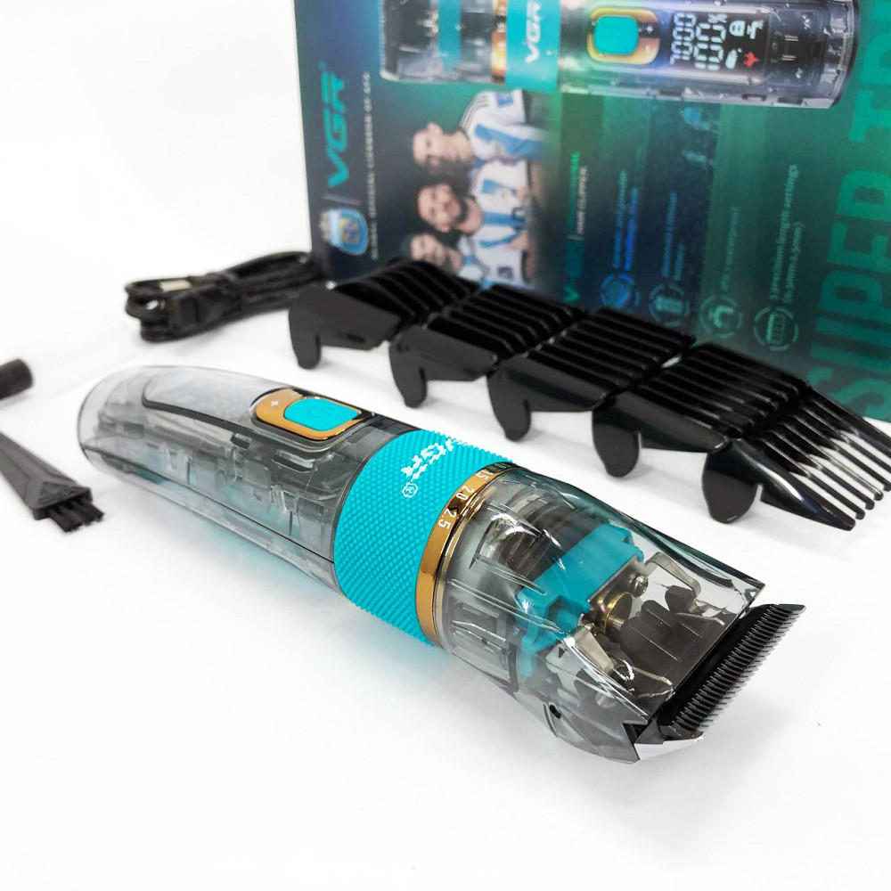 Машинка для стрижки волосся з регульованою довжиною, Професійний тример з набором насадок HJ-47 Львів - фото 10