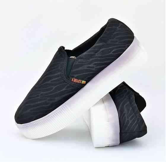 . Жеганські Чорні Сліпони Мокасини на Високому Толстой Підошві (розміри: 36,37,38,39) Дніпро