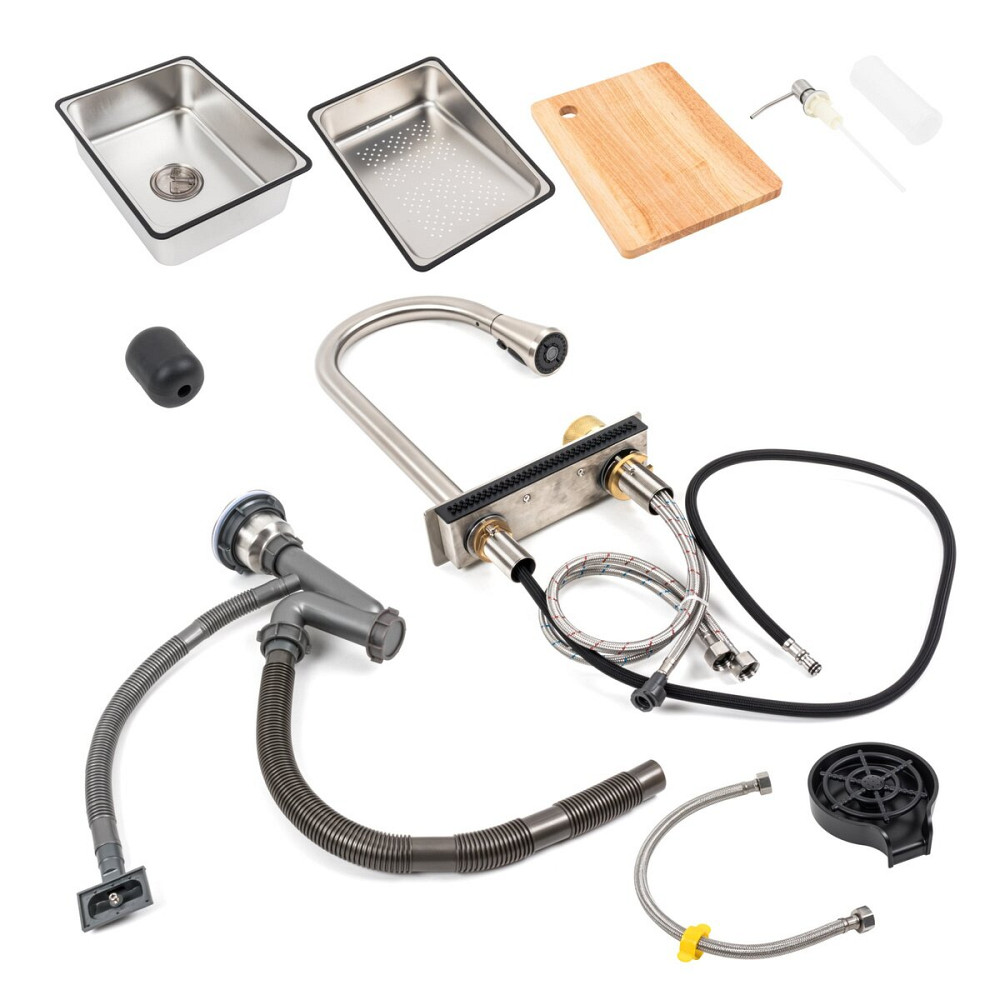 PLATINUM Кухонна мийка 75*45B PVD сатин Platinum Handmade "ВОДОСПАД" Киев - изображение 2