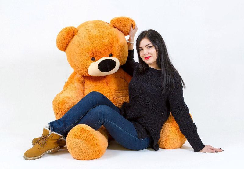 Большая мягкая игрушка Медведь Алина Бублик 180 см медовый Киев - изображение 2