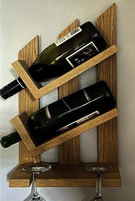 Настінна винна полиця "Акіта" палісандр Миколаїв - фото 1