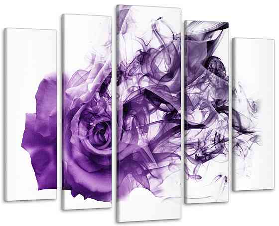 Модульная картина Цветы Абстракция Фиолетовая Роза Art-334_5 ( 80х118см ) 115x170 см Киев