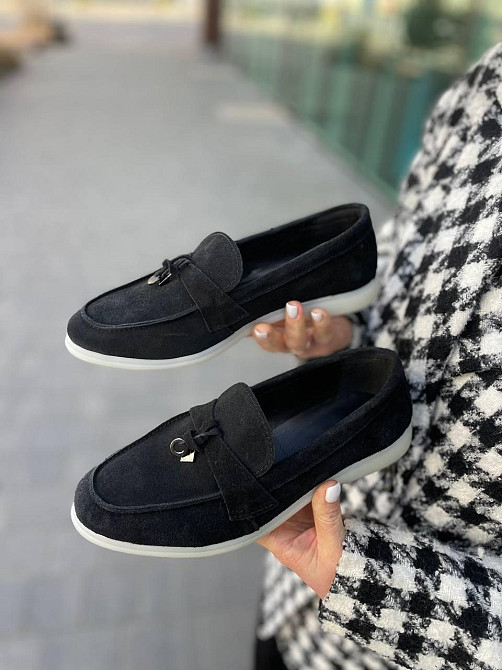 Edan Instruments Модні лофери жіночі з натуральної замші чорні весна - осінь р. 36-41 (6046) / Коломия - фото 7