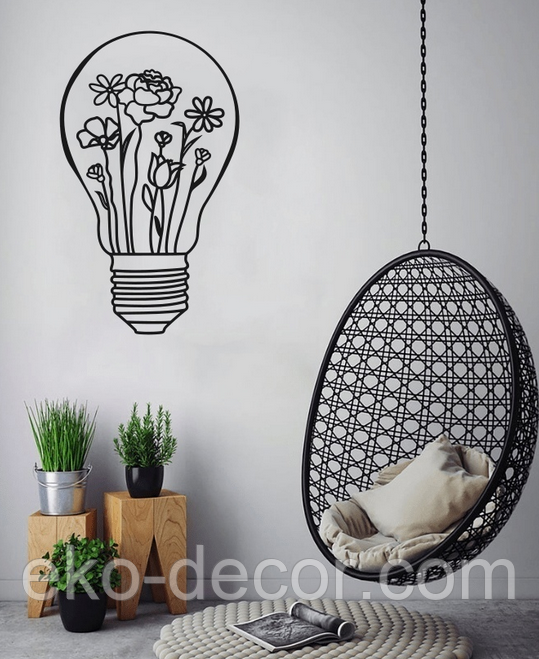Декоративне настінне Панно «Лампочка» Декор на стіну Київ - фото 2
