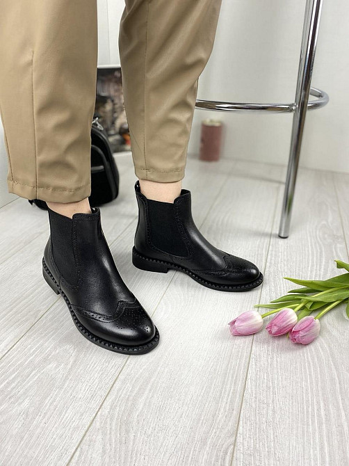 Kadar Черевики жіночі KADAR чорні натуральна шкіра весна-осінь размер 36-40 (00-1105491-Б) Коломия - фото 6